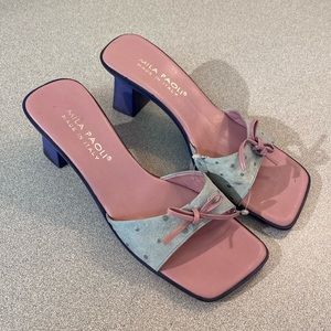 Mila Paoli - Ladies heeled dress slides. Size. 38. (7.5)